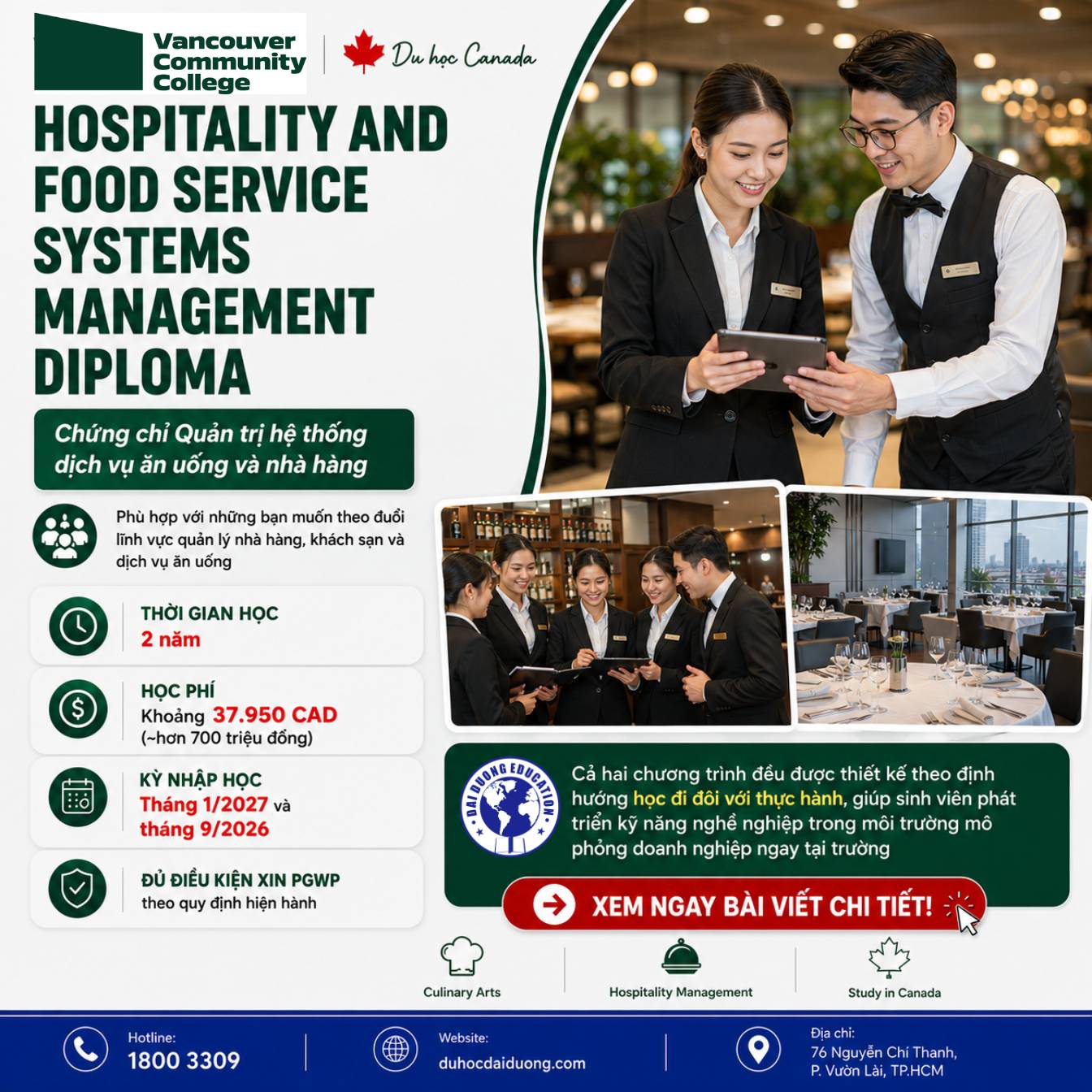 VCC-Hospitality and Food Service Systems Management-duhocdaiduong.com