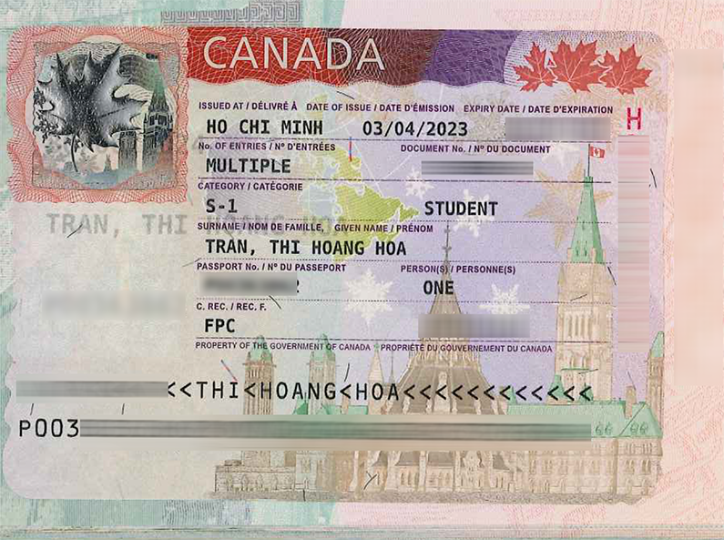 Khách hàng Trần Thị Hoàng Hoa – Đạt VISA du học Canada