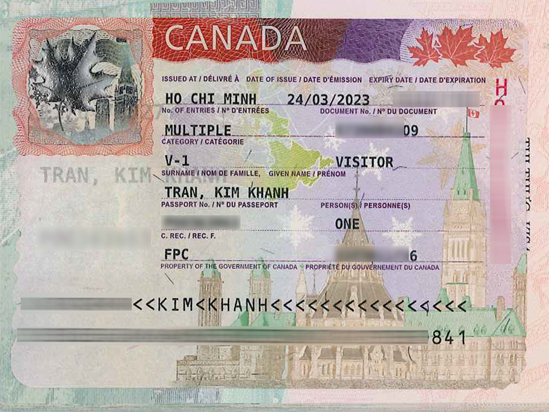 Khách hàng Trần Kim Khánh – Đạt VISA du lịch Canada