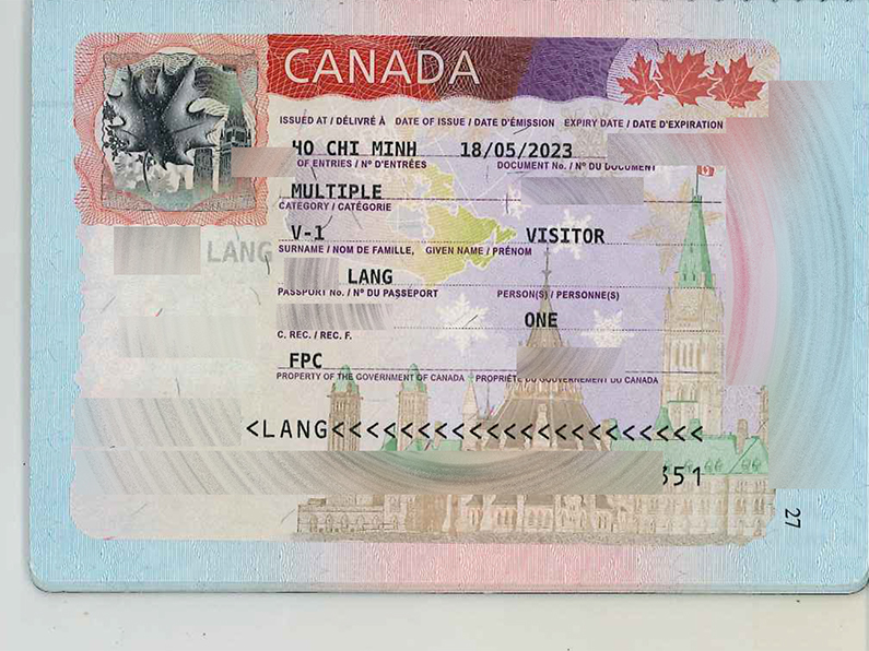 Khách hàng Lạc Lang – Visa du lịch Canada