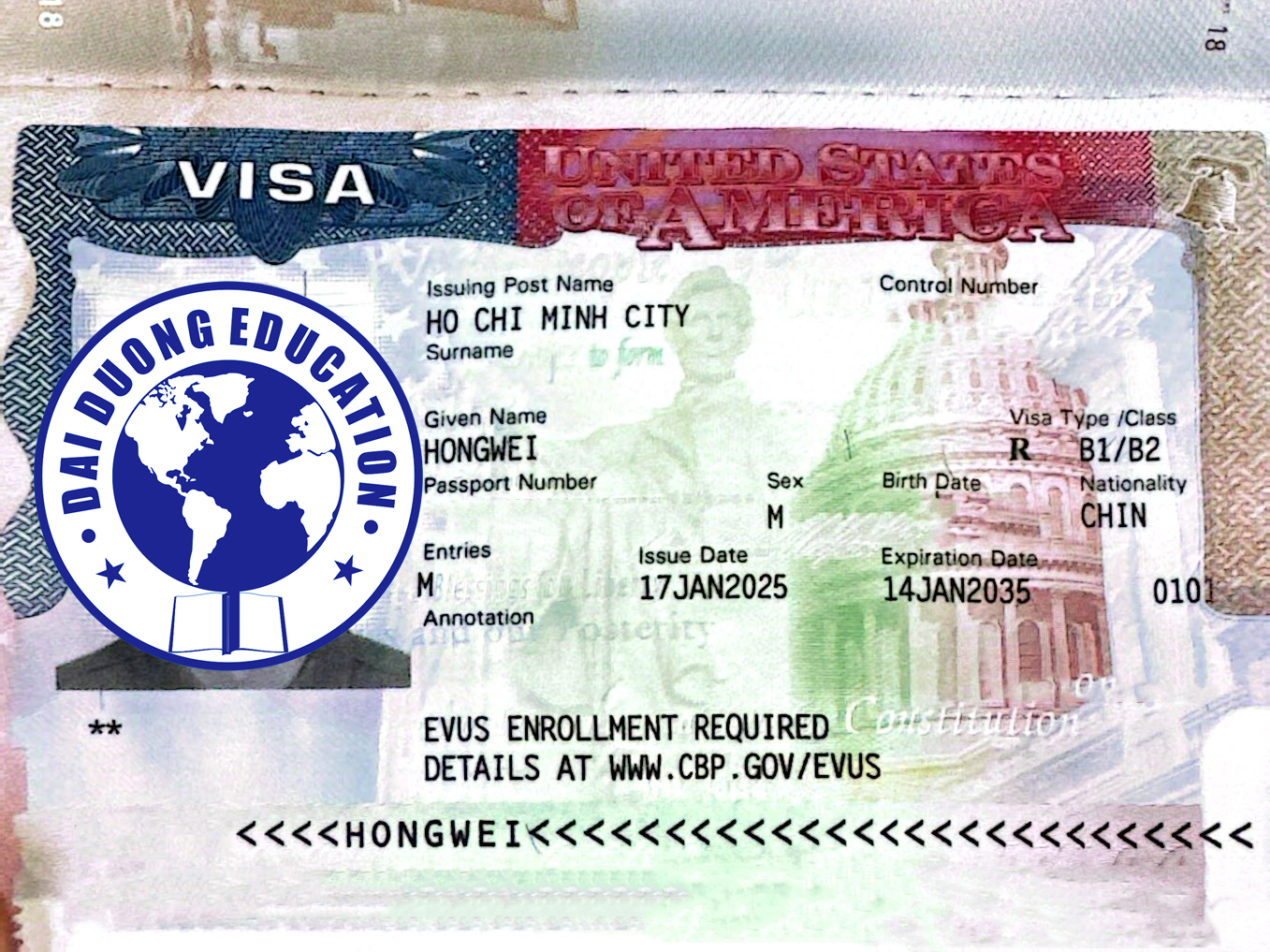 HONGWEI-KH đạt visa du lịch US