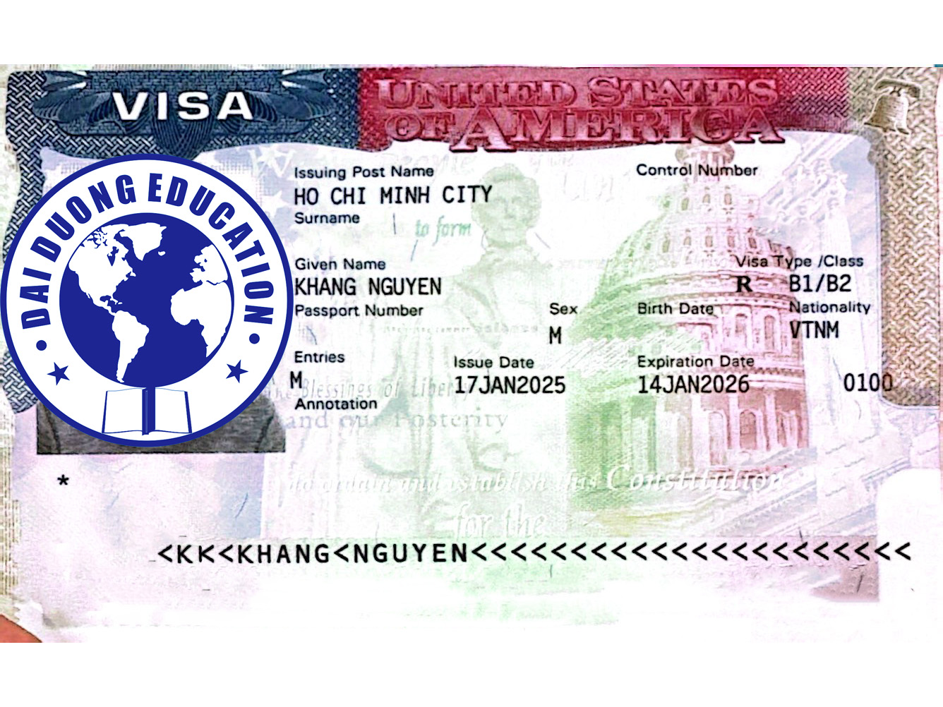 KHANG-NGUYEN-KH đạt visa du lịch US