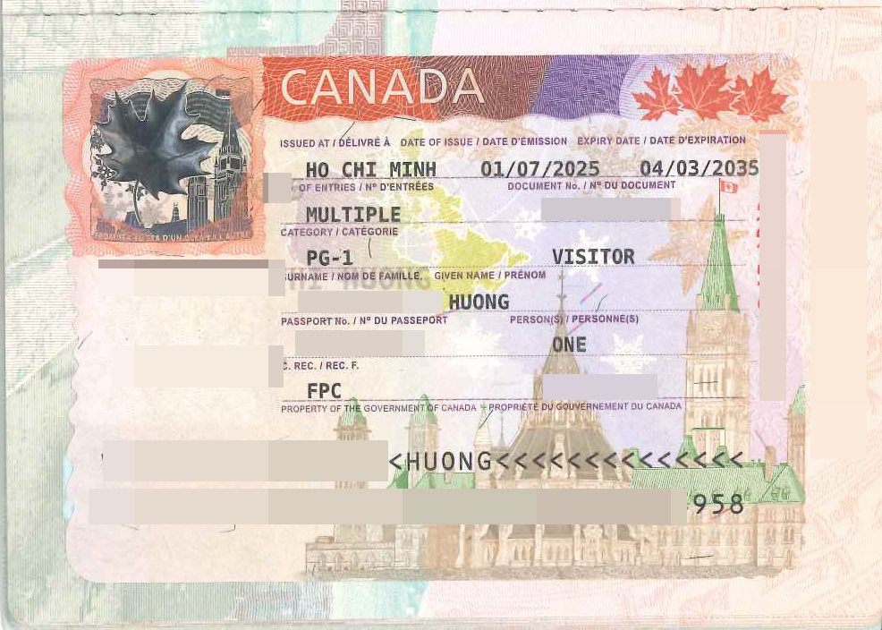 HUONG NGUYEN-KH đạt visa du lịch CANADA