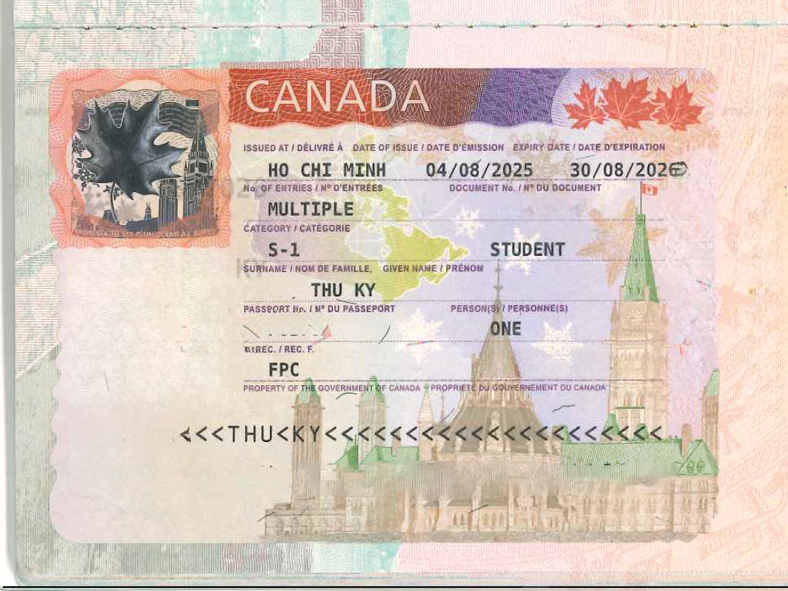 Thu Ky – KH đạt visa du học Canada