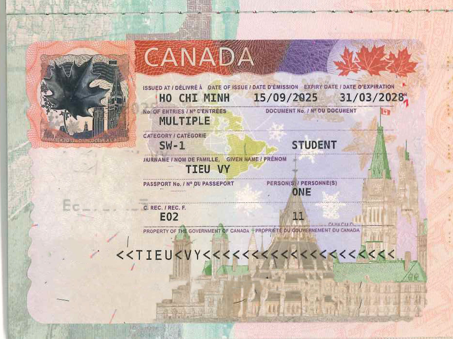 Tieu vy- Kh dat visa du học canada Tieu vy- Kh dat visa du học canada