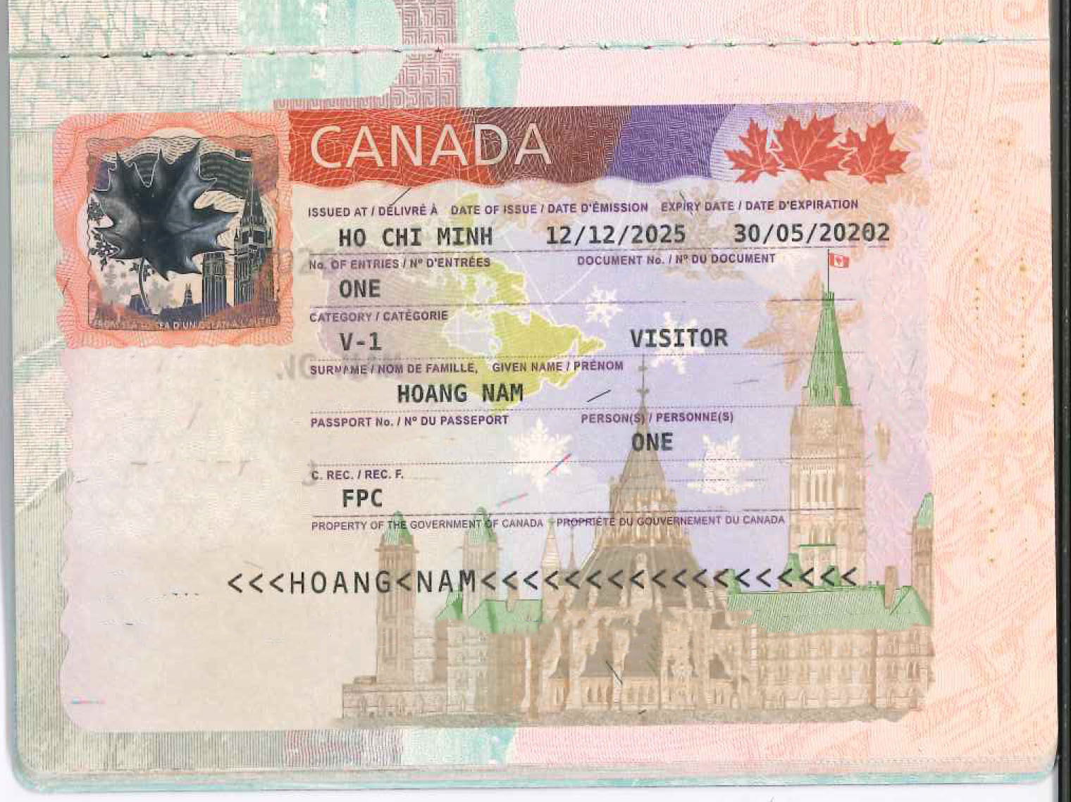 HOANG NAM-KH đạt visa CANADA