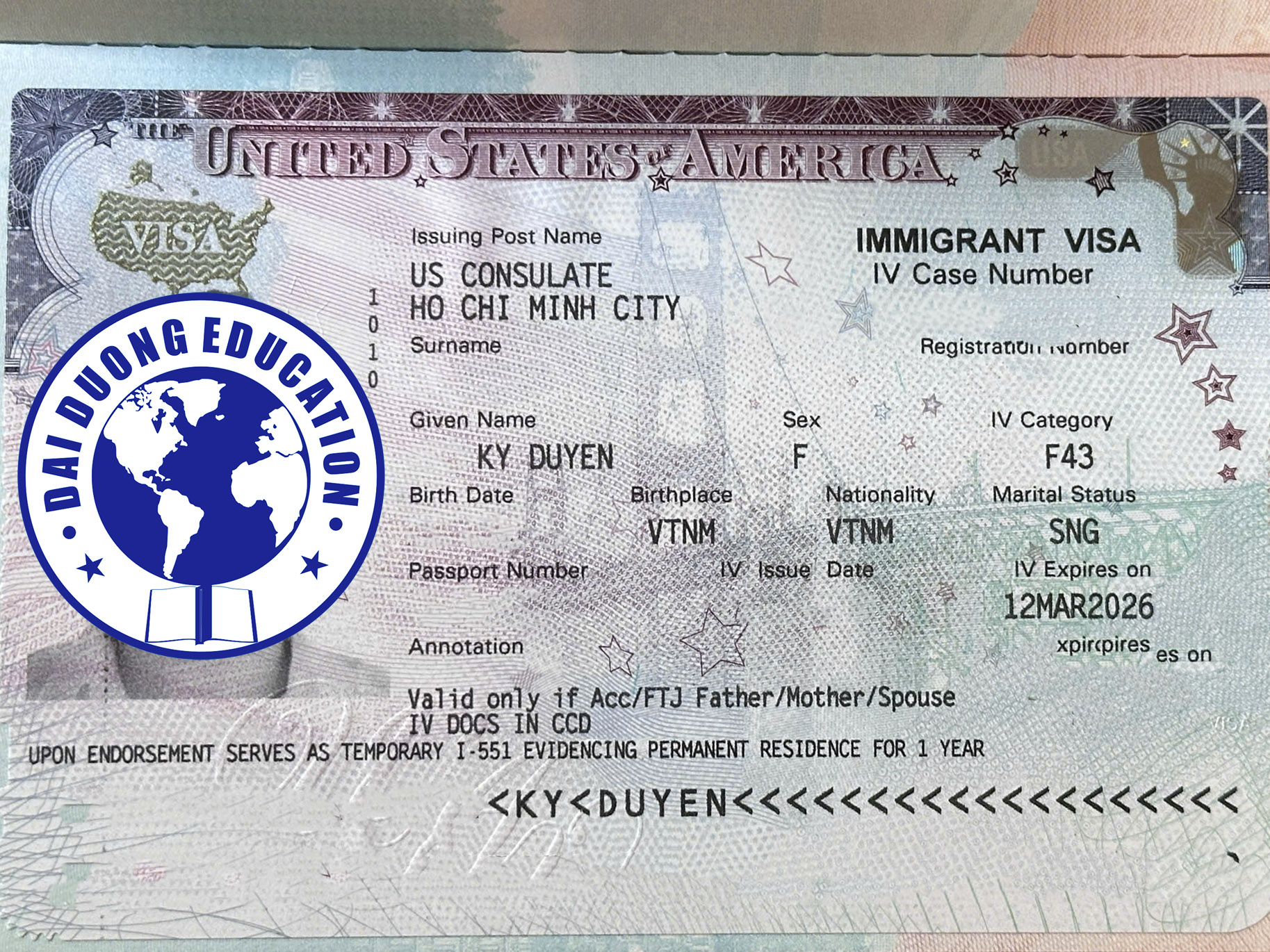 KY-DUYEN- KH đạt visa Mỹ