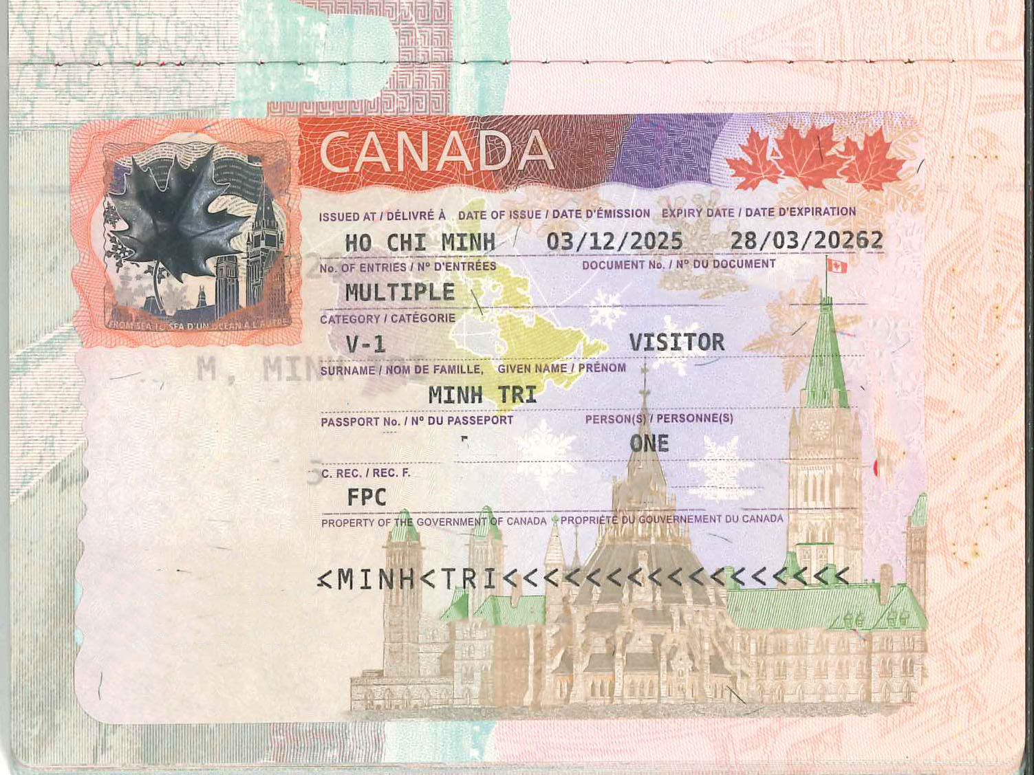 MINH TRI-KH đạt visa CANADA
