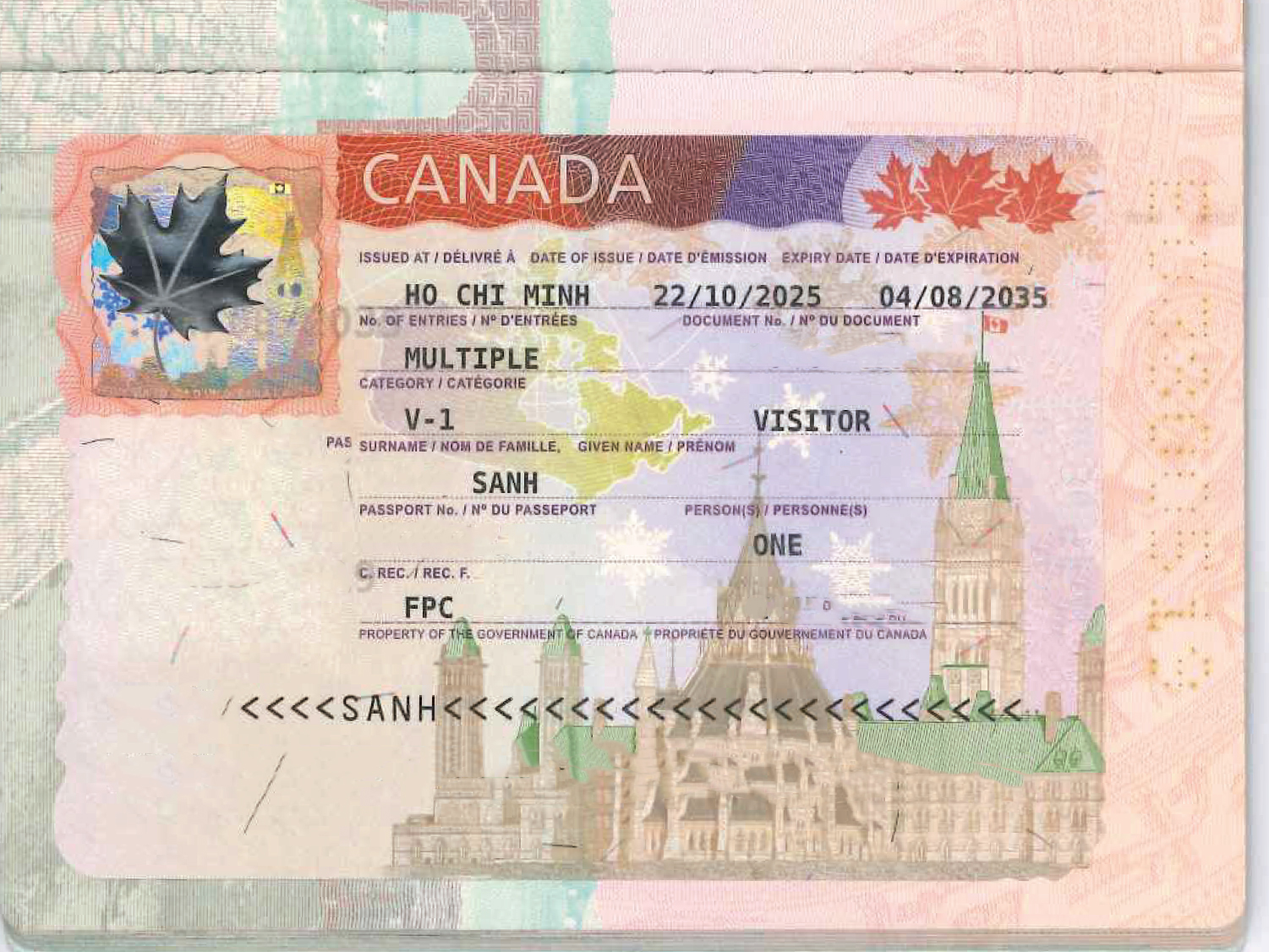 SANH – KH đạt visa du lịch CANADA