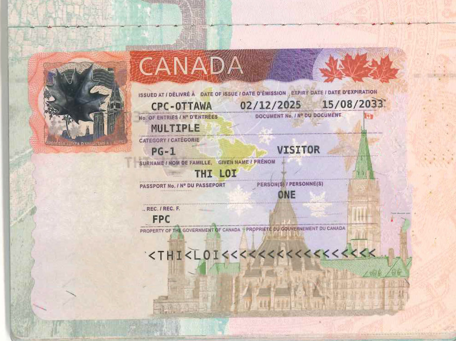 THI LOI-KH đạt visa Canada