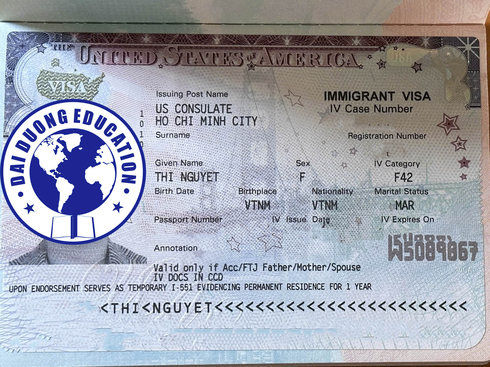 THI NGUYET – KH đạt visa MỸ