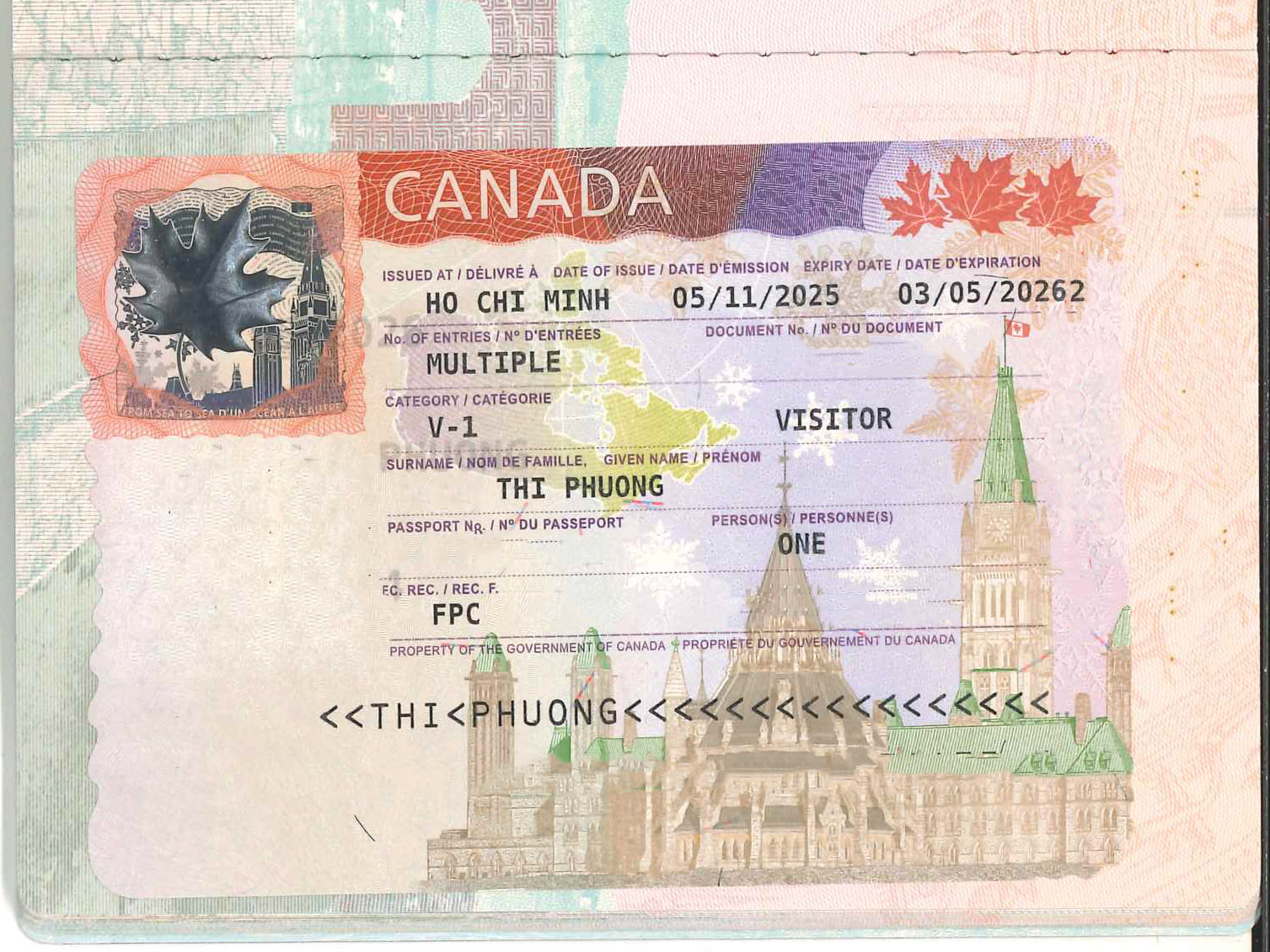 THI-PHUONG-KH đạt visa du lịch CANADA