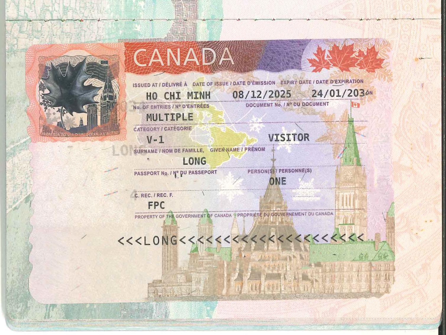 TRAN LONG-KH đạt visa CANADA