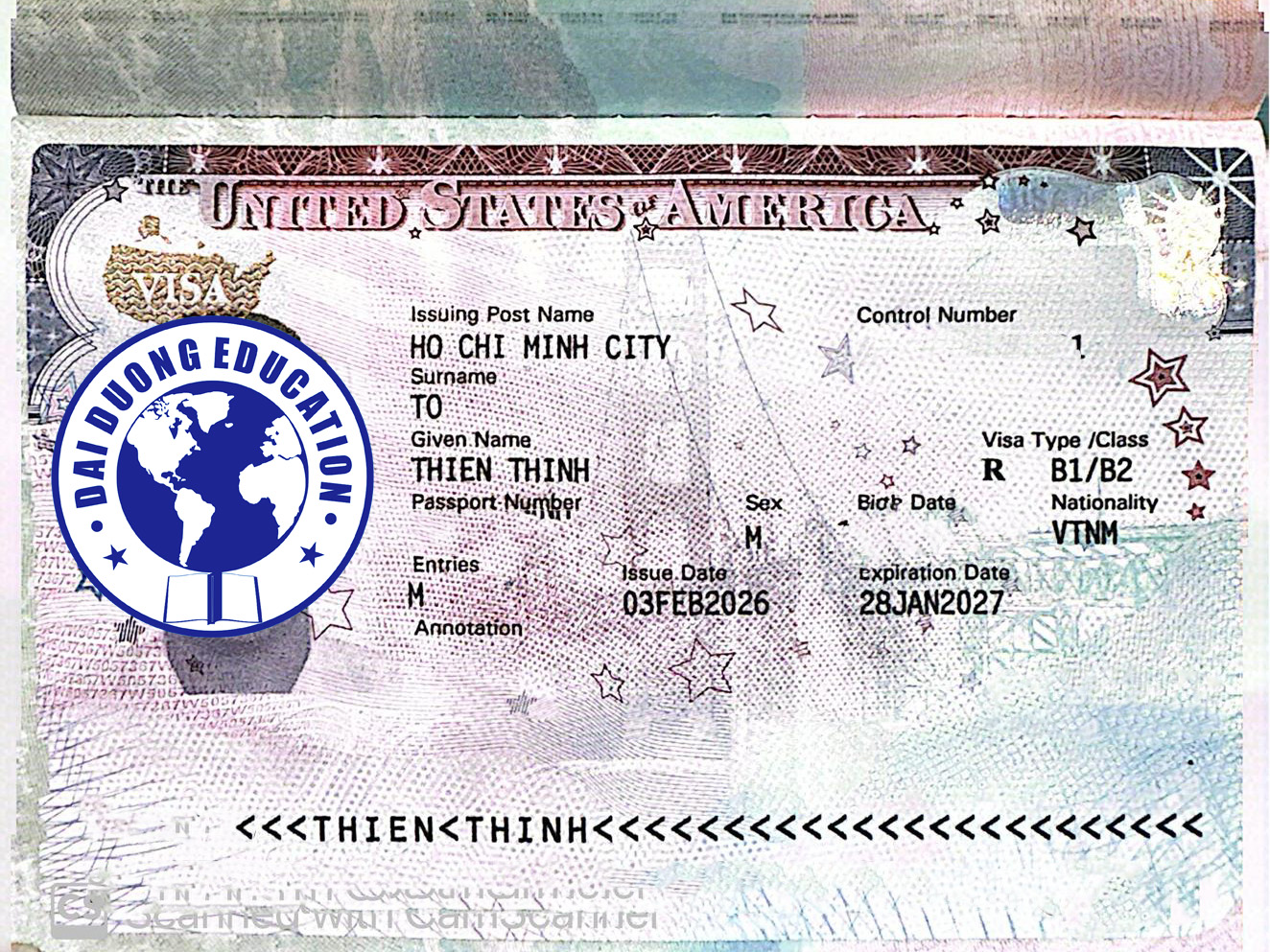 THIEN THINH-KH đạt visa Mỹ