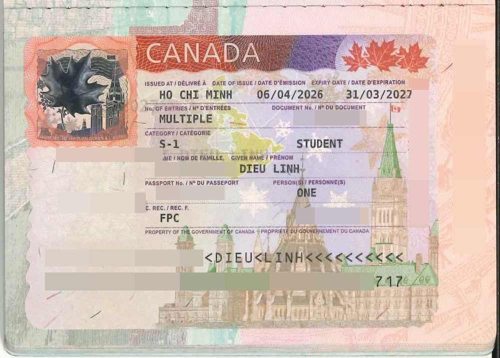 Dieu Linh- KH dat visa du hoc CANADA