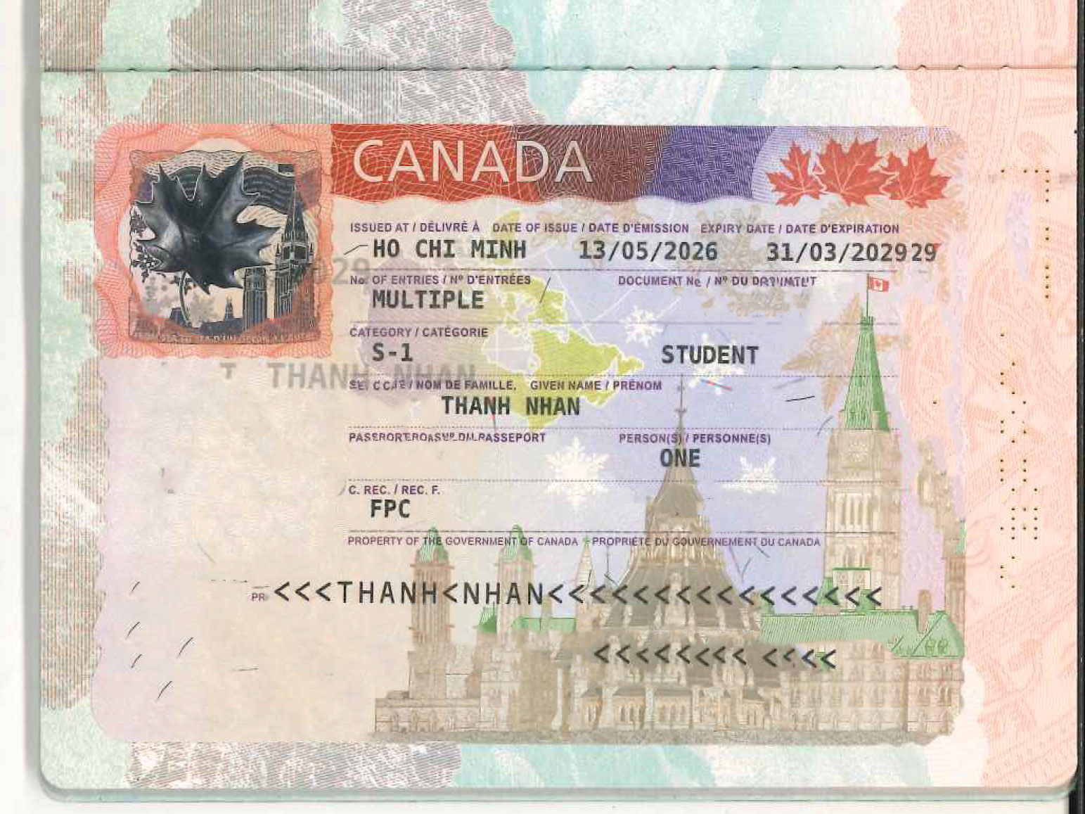 THANH NHAN-KH đạt visa du học CANADA