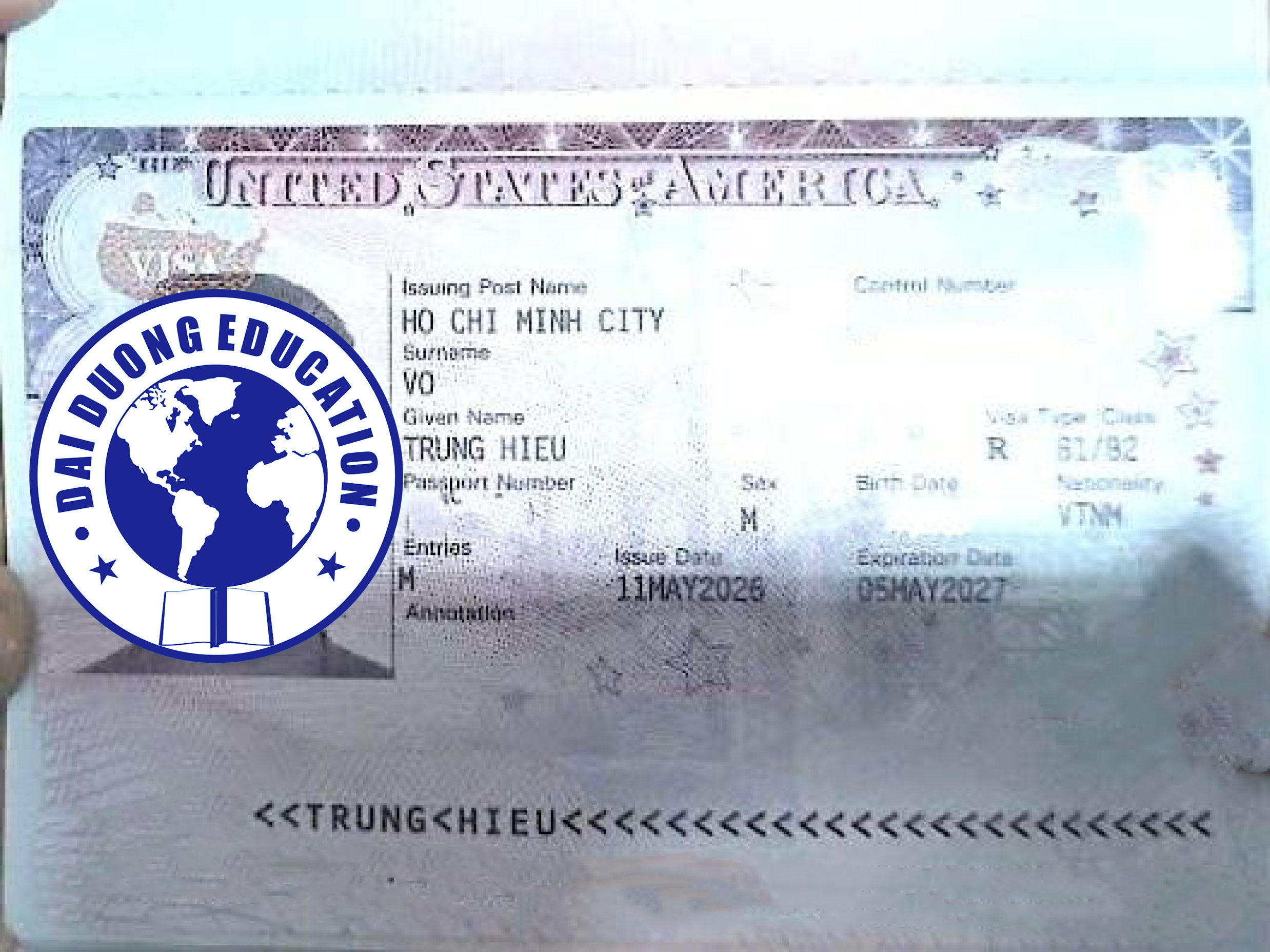 TRUNG HIEU-KH đạt visa Mỹ