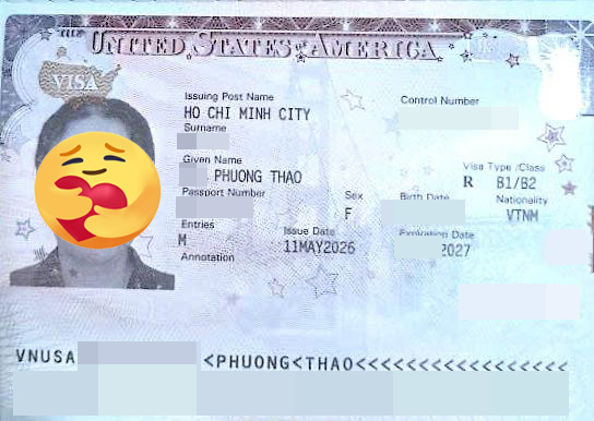 PHUONG THAO-KH đạt visa Mỹ