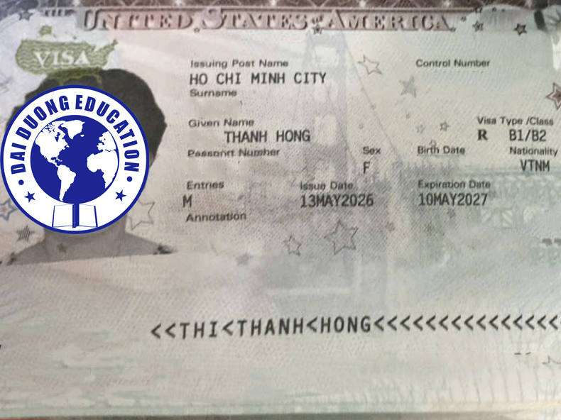 THANH HONG – KH đạt visa Mỹ