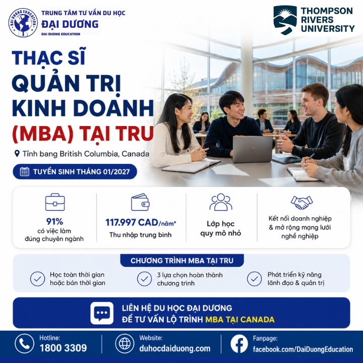Thompson Rivers University (TRU)- tuyen sinh nganh hoc MBA-thang 01-2027-duhocdaiduong.com