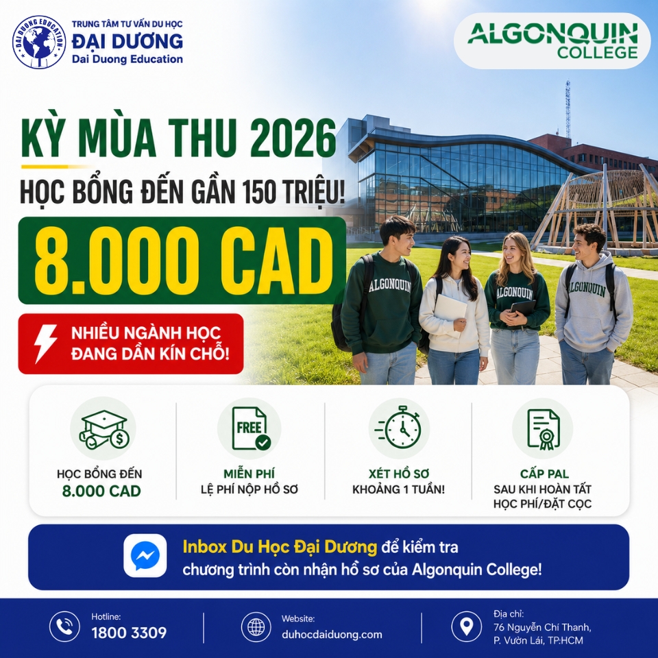 Hoc bong truong Algonquin College-duhocdaiduong.com