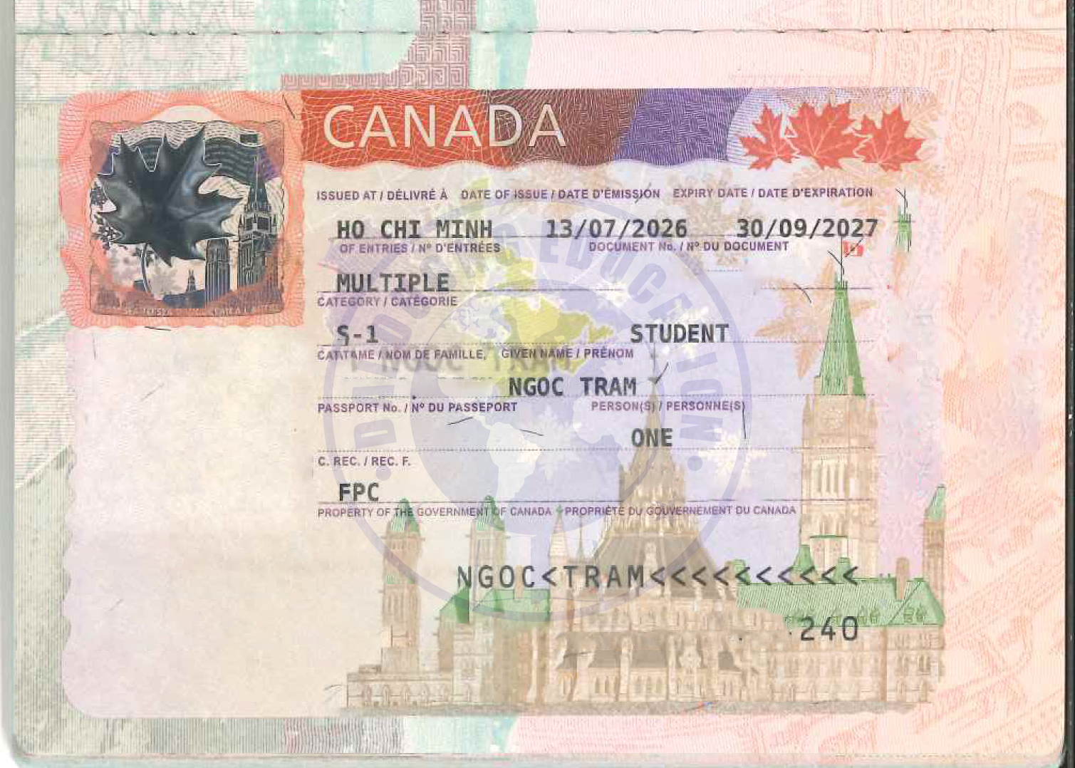 NGOC TRAM-KH đạt visa du học Canada NGOC TRAM-KH đạt visa du học Canada