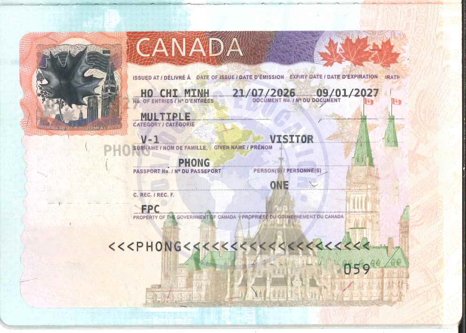 PHAM PHONG-KH đạt visa du lịch Canada PHAM PHONG-KH đạt visa du lịch Canada