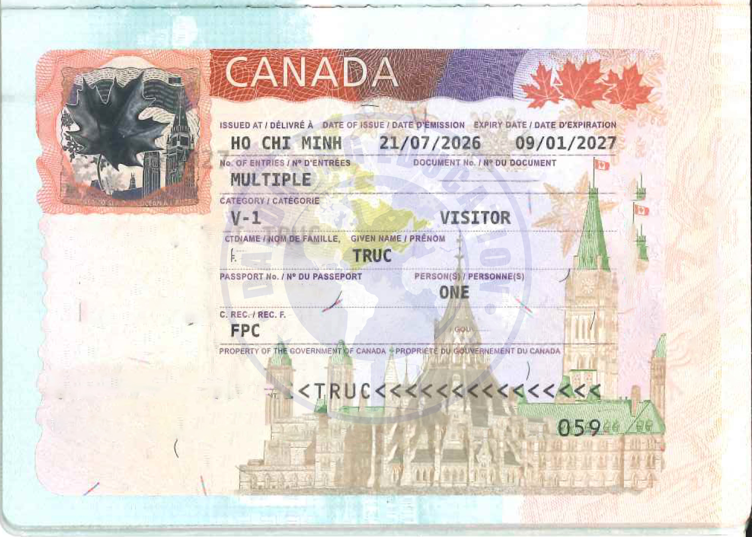 THI TRUC-KH đạt visa du lịch Canada THI TRUC-KH đạt visa du lịch Canada