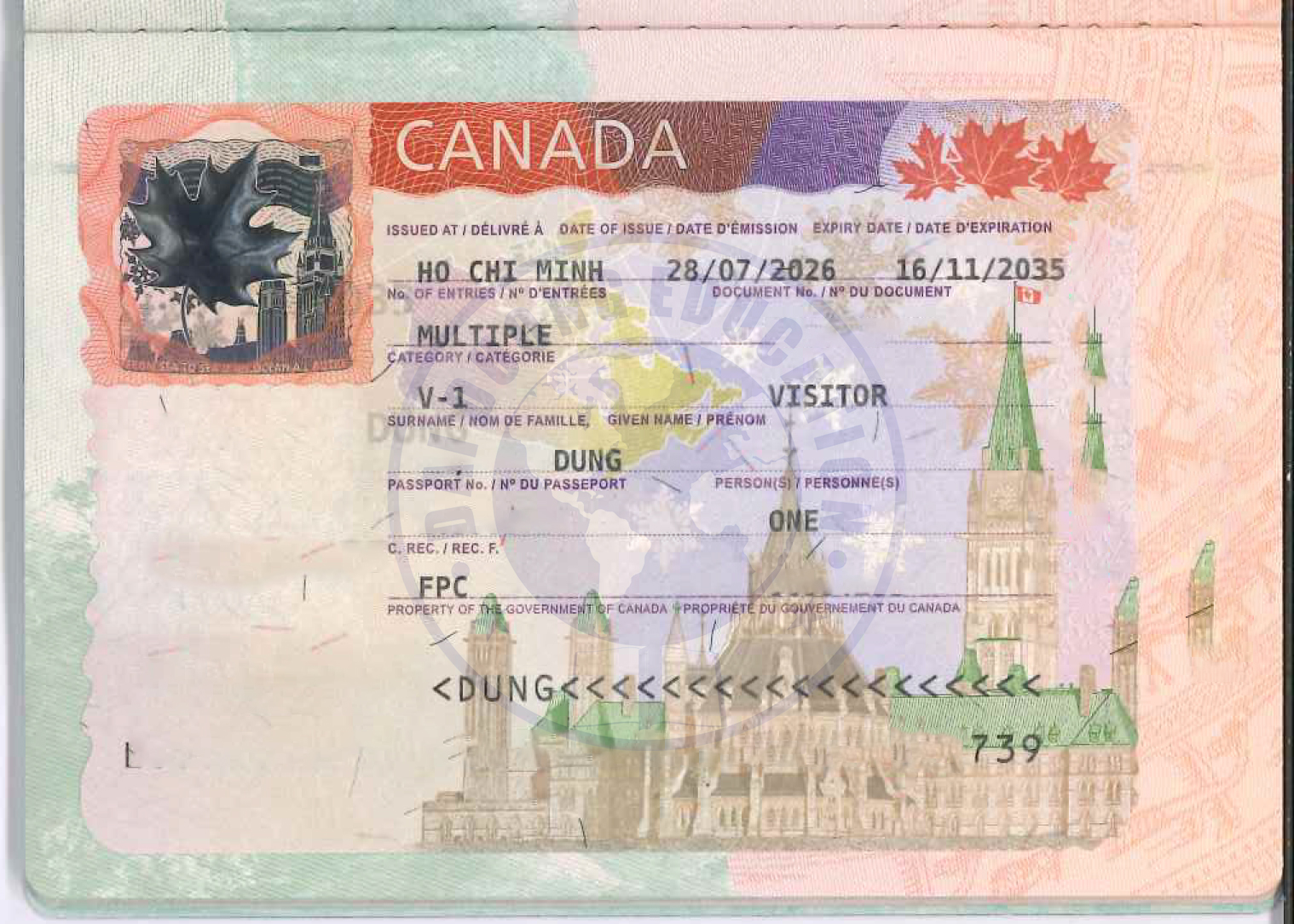 VAN DUNG-KH đạt Visa Du Lịch Canada